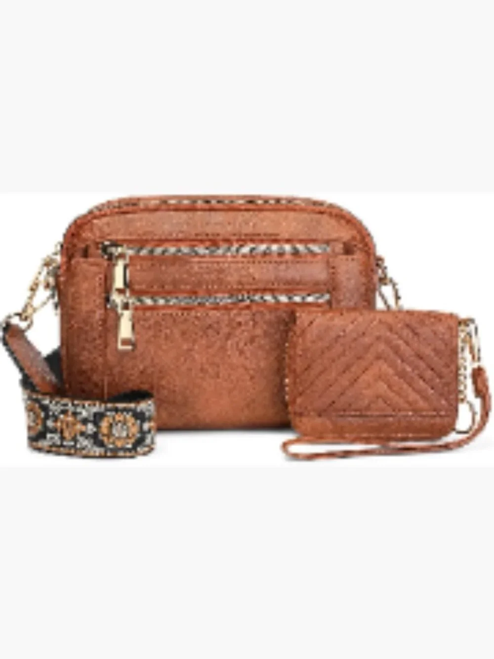 Vegan Leather Crossbody Bags for Women, Small Shoulder Purse with Adjustable